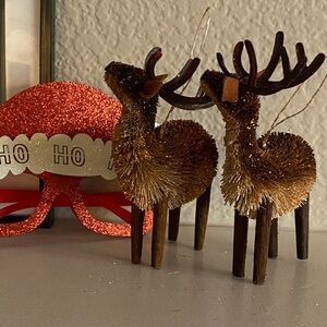 Martha Stewart Brown and Gold Reindeer Decor